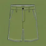 olive green shorts image